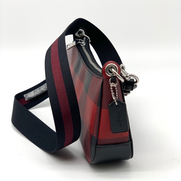 Coach Jes Baguette With Buffalo Plaid Print - Picture 3 of 10